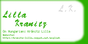 lilla kranitz business card